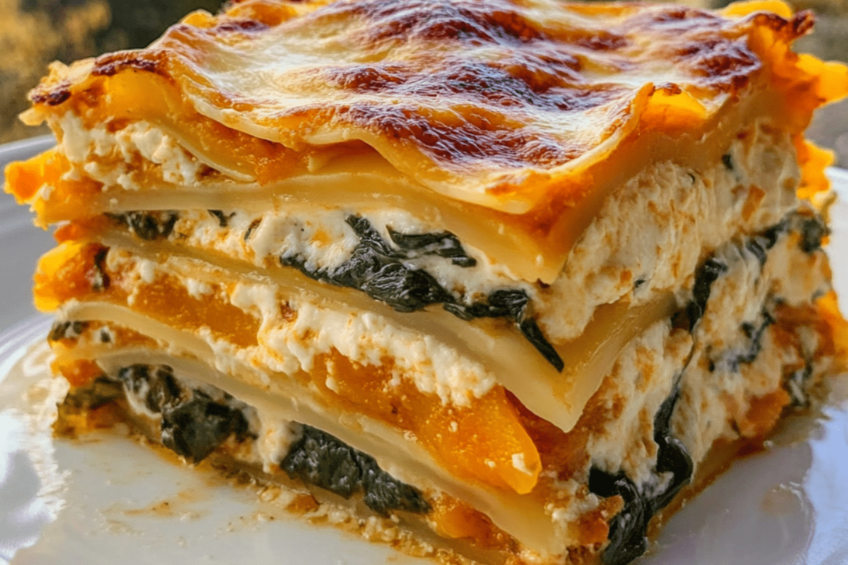 Butternut Squash and Spinach Lasagna - A Comforting Vegetarian Recipe