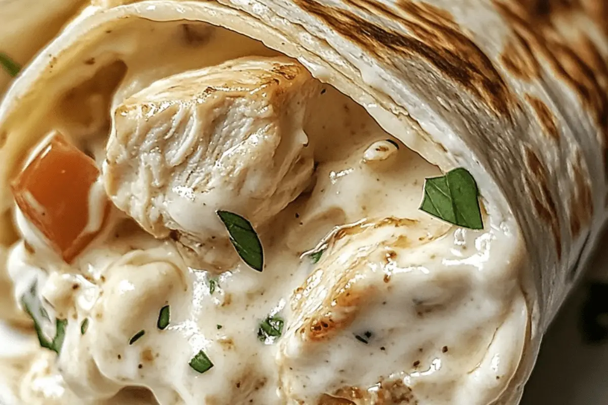Chicken Alfredo Wraps Recipe Easy, Creamy, and Delicious
