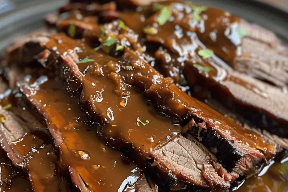 Slow Cooker Beef Brisket with BBQ Sauce