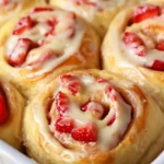 STRAWBERRY CHEESECAKE CINNAMON ROLLS