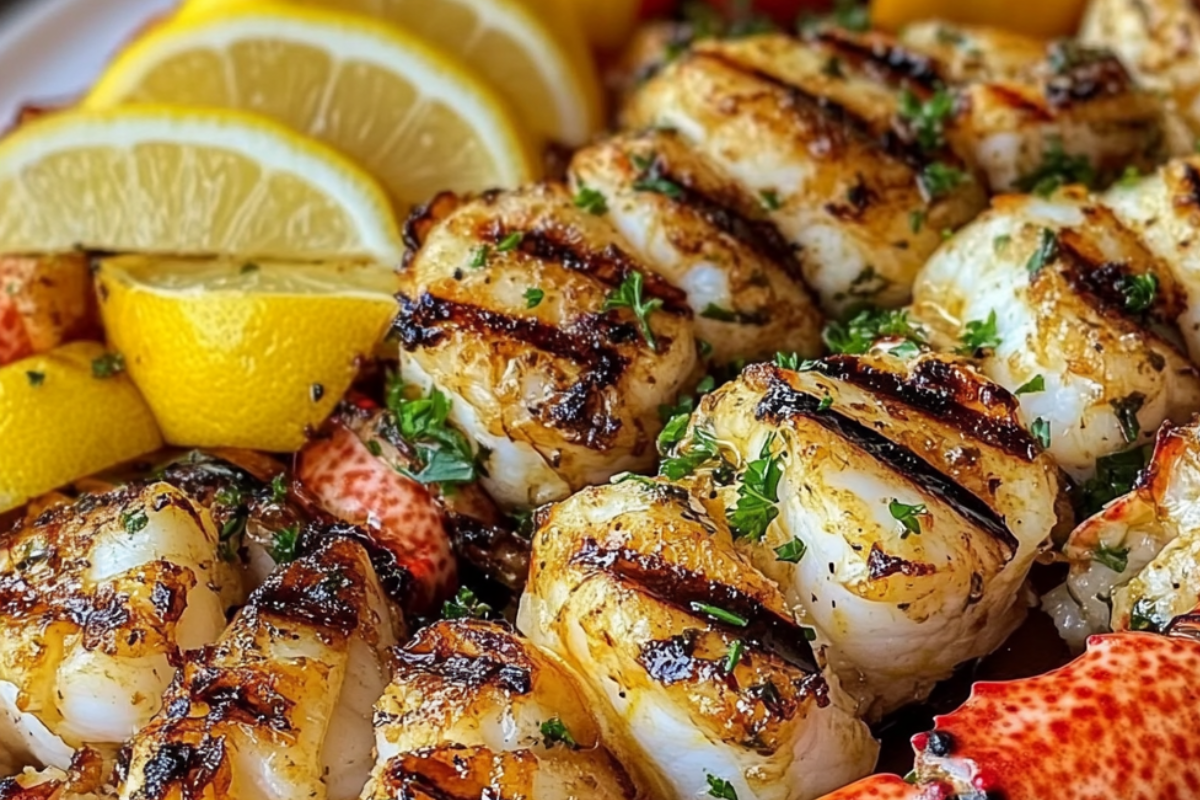 Grilled Lobster and Shrimp Recipe: Garlic Butter and Lemon Perfection
