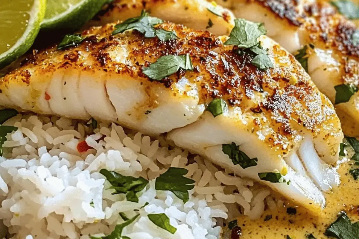 Coconut Lime Fish with Fragrant Rice

