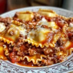 Easy Crockpot Ravioli Lasagna