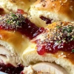 Cheesy Cranberry Turkey Sliders