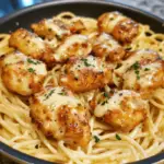 Garlic Butter Chicken Bites with Creamy Parmesan Pasta - Quick & Easy Dinner Recipe
