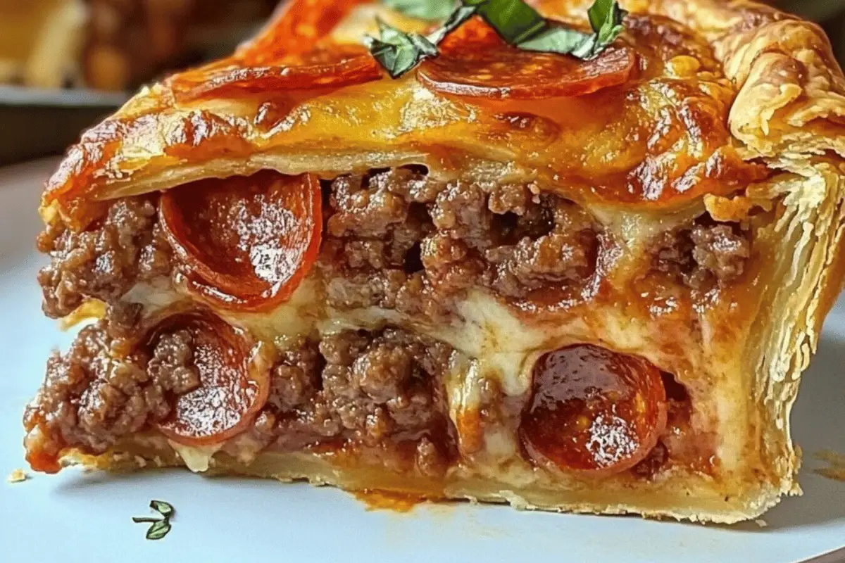 Deep-Dish Hamburger Sausage & Pepperoni Pie