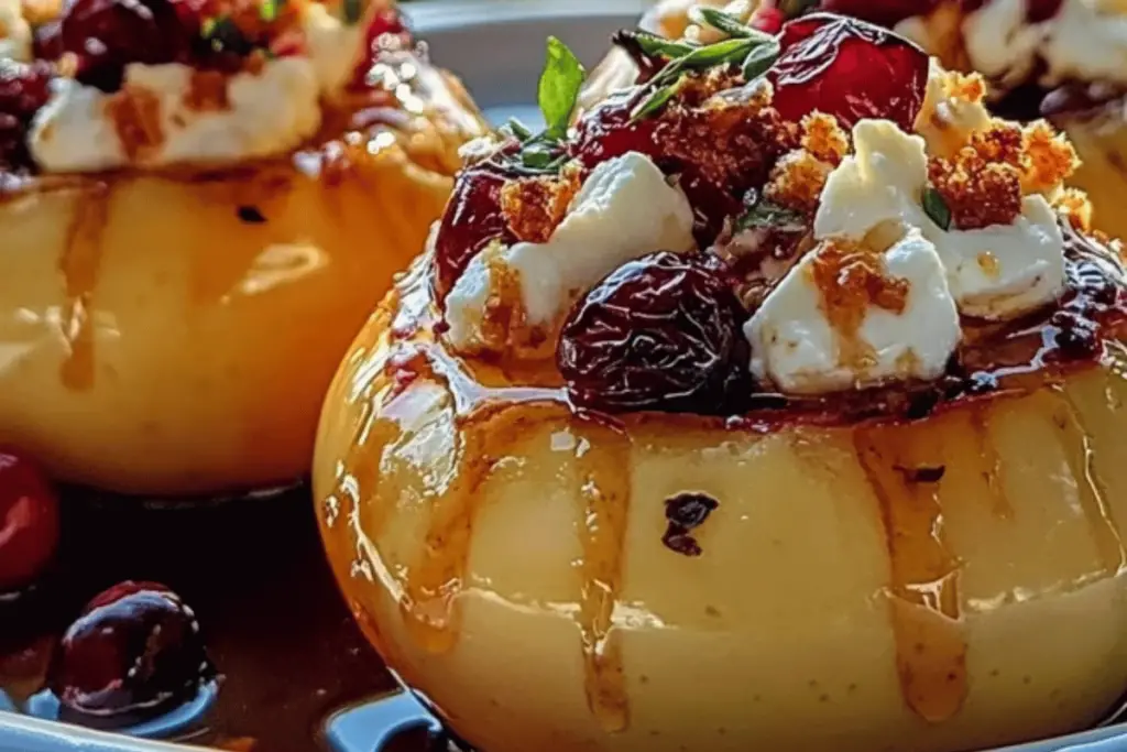 Baked Apples with Feta