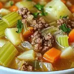 Cabbage and Ground Beef Soup