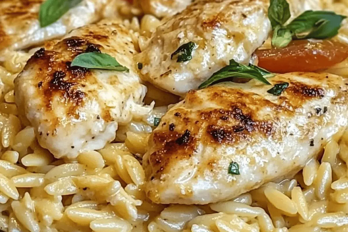 Creamy Parmesan Chicken with Orzo