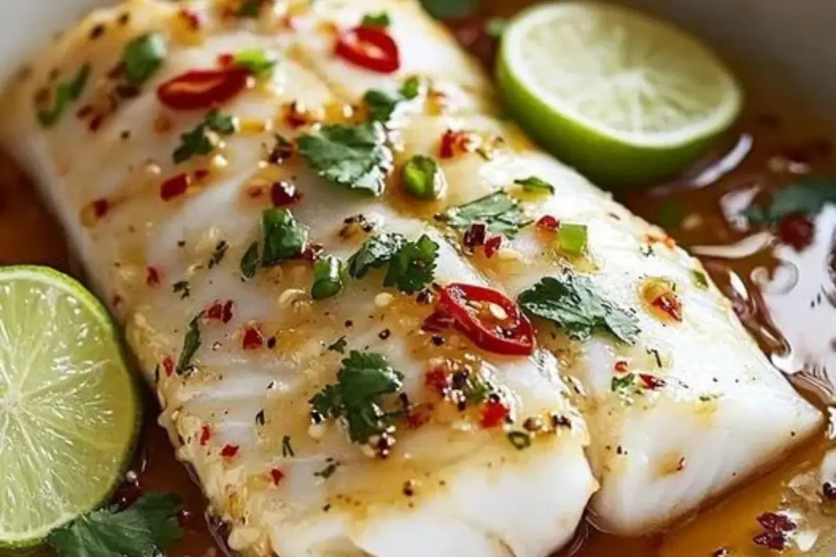 Exotic Steamed Fish with Ginger and Lime