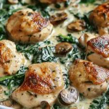 Chicken, Spinach, and Mushroom Low-Carb Oven Dish-image