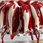 Layered Red Velvet Cheesecake Bundt Cake