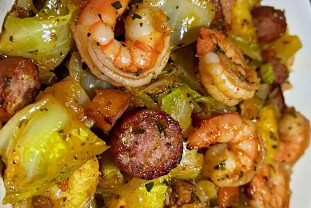 Fried Cabbage with Shrimp & Sausage Recipe: A Low-Carb Delight
