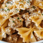The combination of hearty Italian sausage, tender bowtie pasta, and rich cream sauce is nothing short of comforting. This dish is perfect for a cozy weeknight meal,