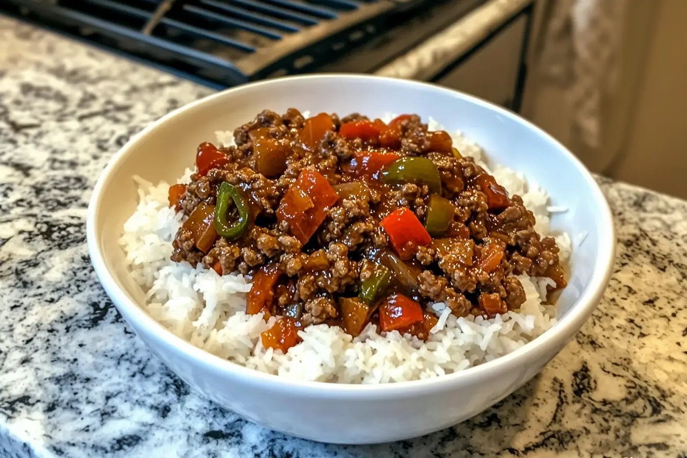 Beef and Pepper Rice Bowl