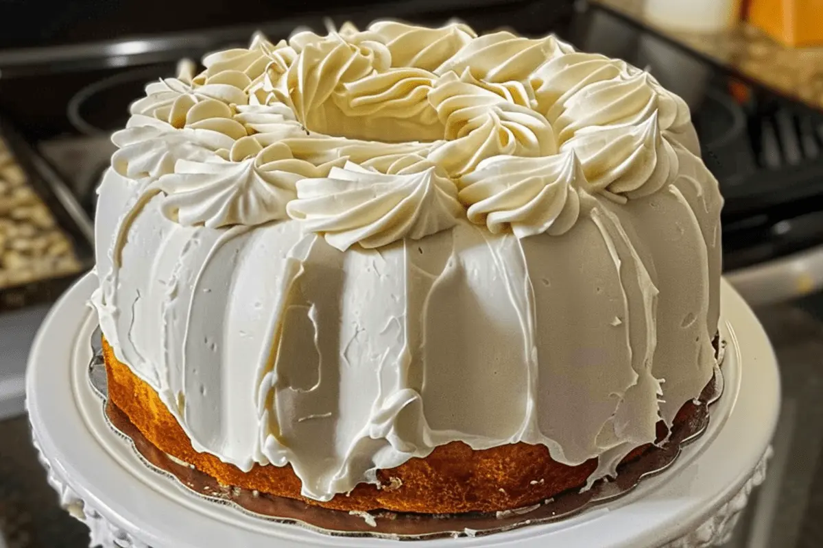 Lemon Cream Cheese Pound Cake with Lemon Cream Cheese Frostin