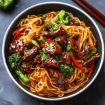 Sticky Beef Noodles Recipe