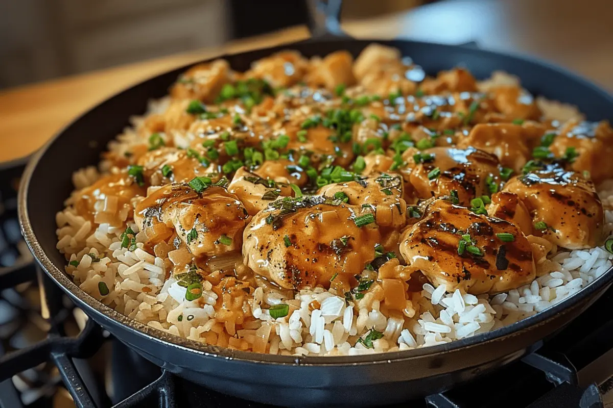 Smothered Chicken and Rice
