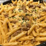 Creamy Velveeta Beef Stroganoff and Penne Pasta Recipe | Rich, Comforting & Flavorful