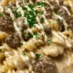 Beef and Rotini in Garlic Parmesan Sauce Recipe | Savory & Delicious