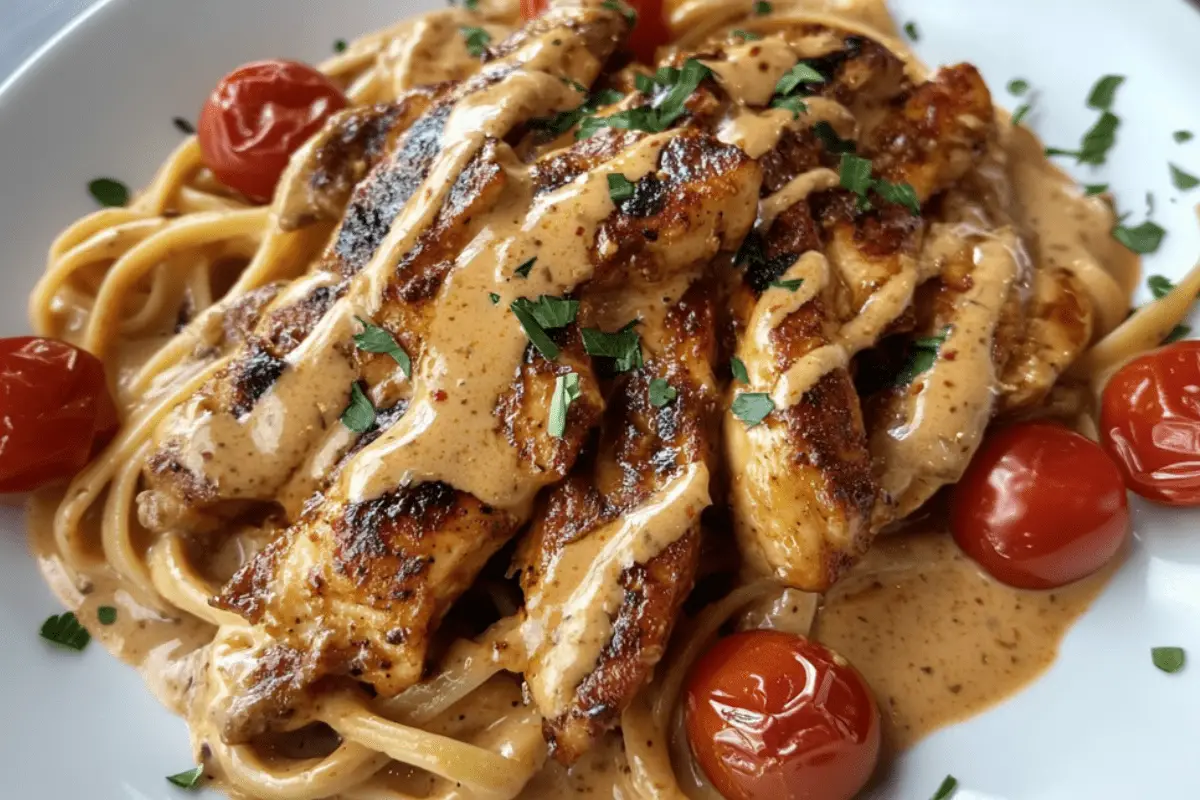 Creamy Cajun Chicken with Creamy Parmesan Pasta Sauce | Spicy & Savory
