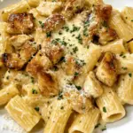 Garlic Butter Chicken with Rigatoni and Parmesan | Rich & Savory Pasta Dish