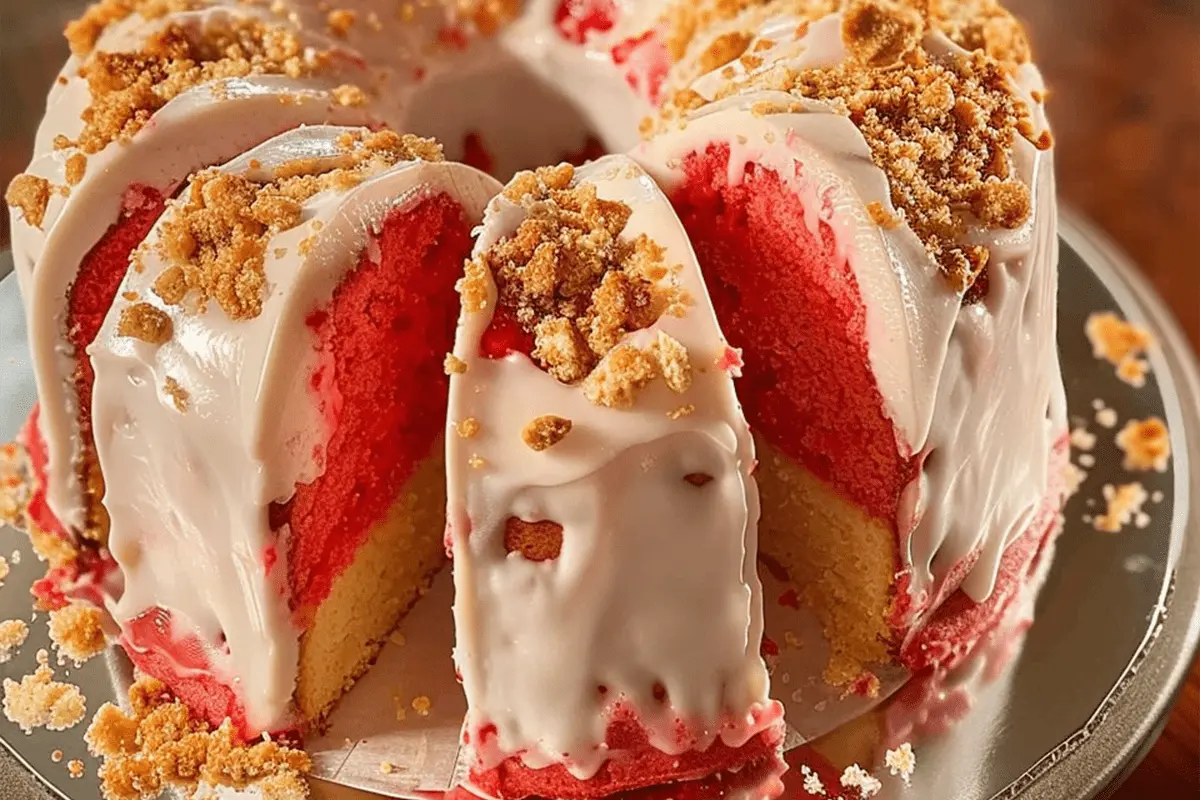 Strawberry Crunch Pound Cake