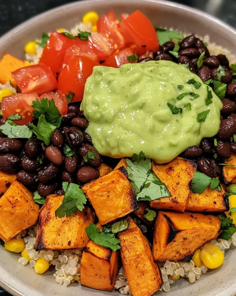 Sweet-Potato-Black-Bean-Bowls-with-Avocado-Lime-Dressing