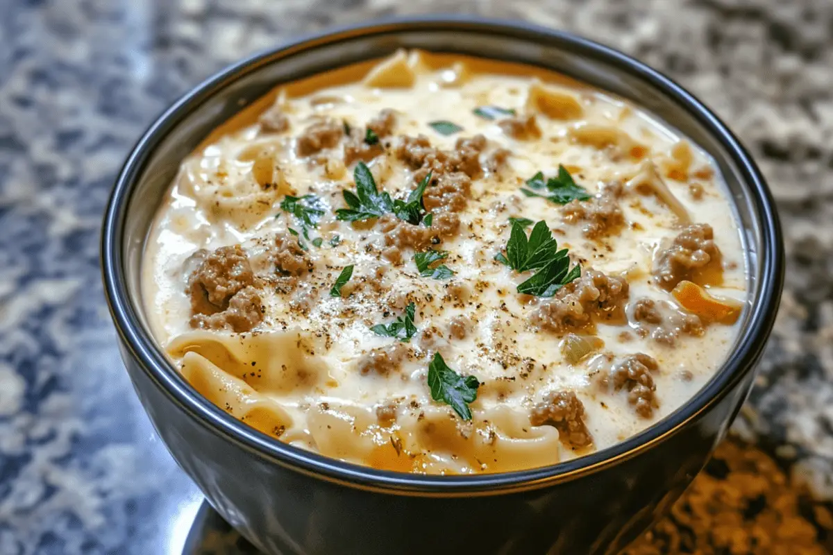 Creamy Alfredo Lasagna Soup | Rich & Comforting Soup Recipe