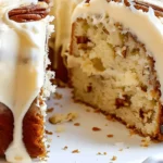 Italian Cream Pound Cake with Cream Cheese Glaze