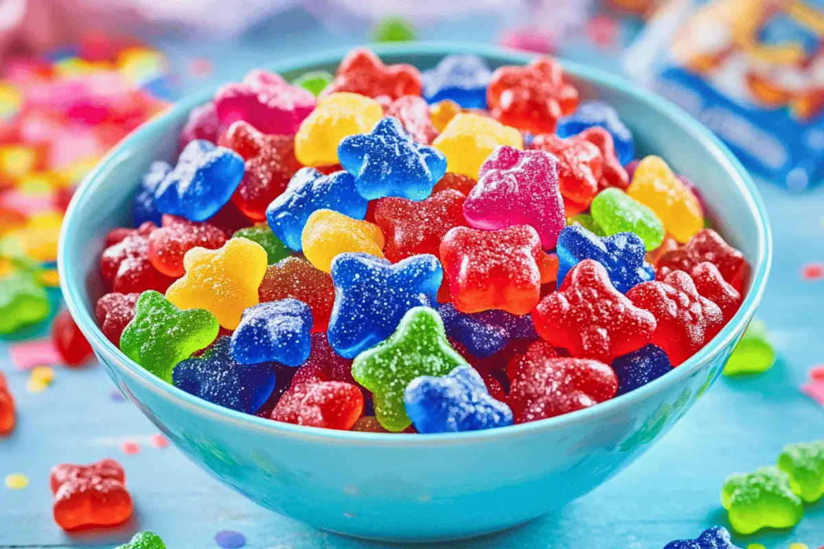 A batch of colorful Kool-Aid gummy treats in fun shapes
