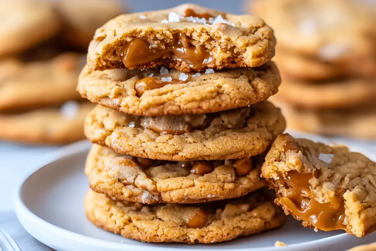 Soft and chewy Caramel Cookies packed with buttery caramel bits. Easy to make and perfect for any occasion!