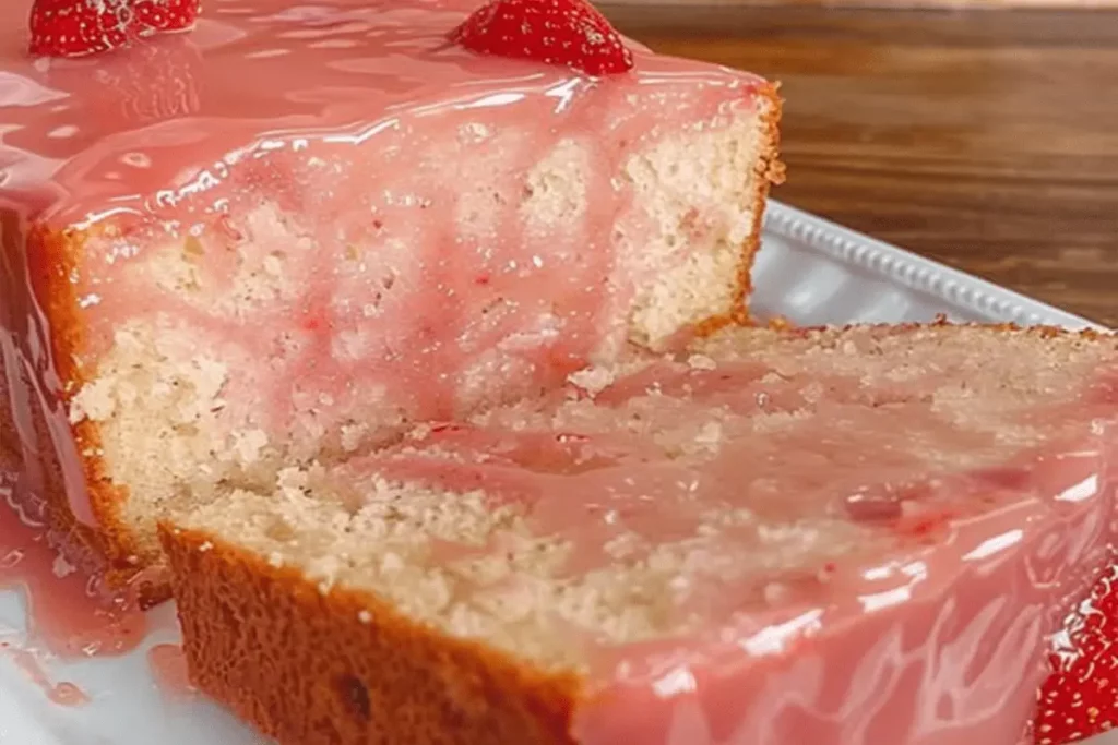 Strawberry Pound Cake with Strawberry Glaze