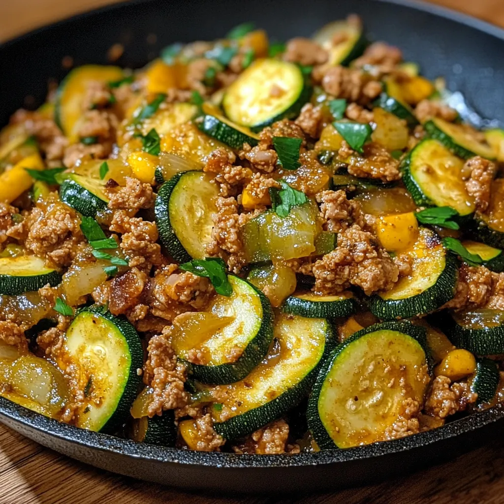 Ground Turkey and Zucchini Skillet 