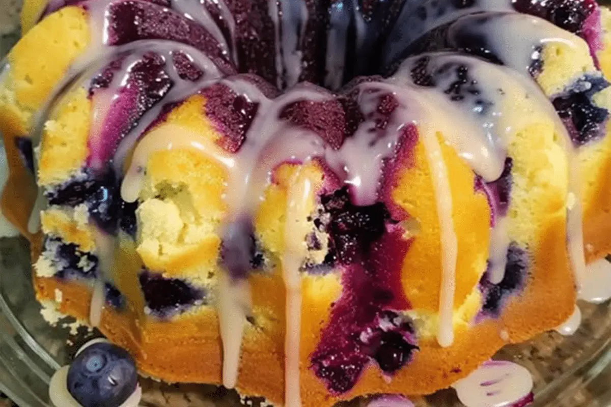 Classic Blueberry Sour Cream Pound Cake