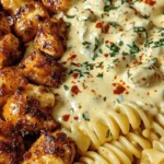 Garlic Butter Chicken Bites & Spicy Cajun Alfredo Twisted Pasta