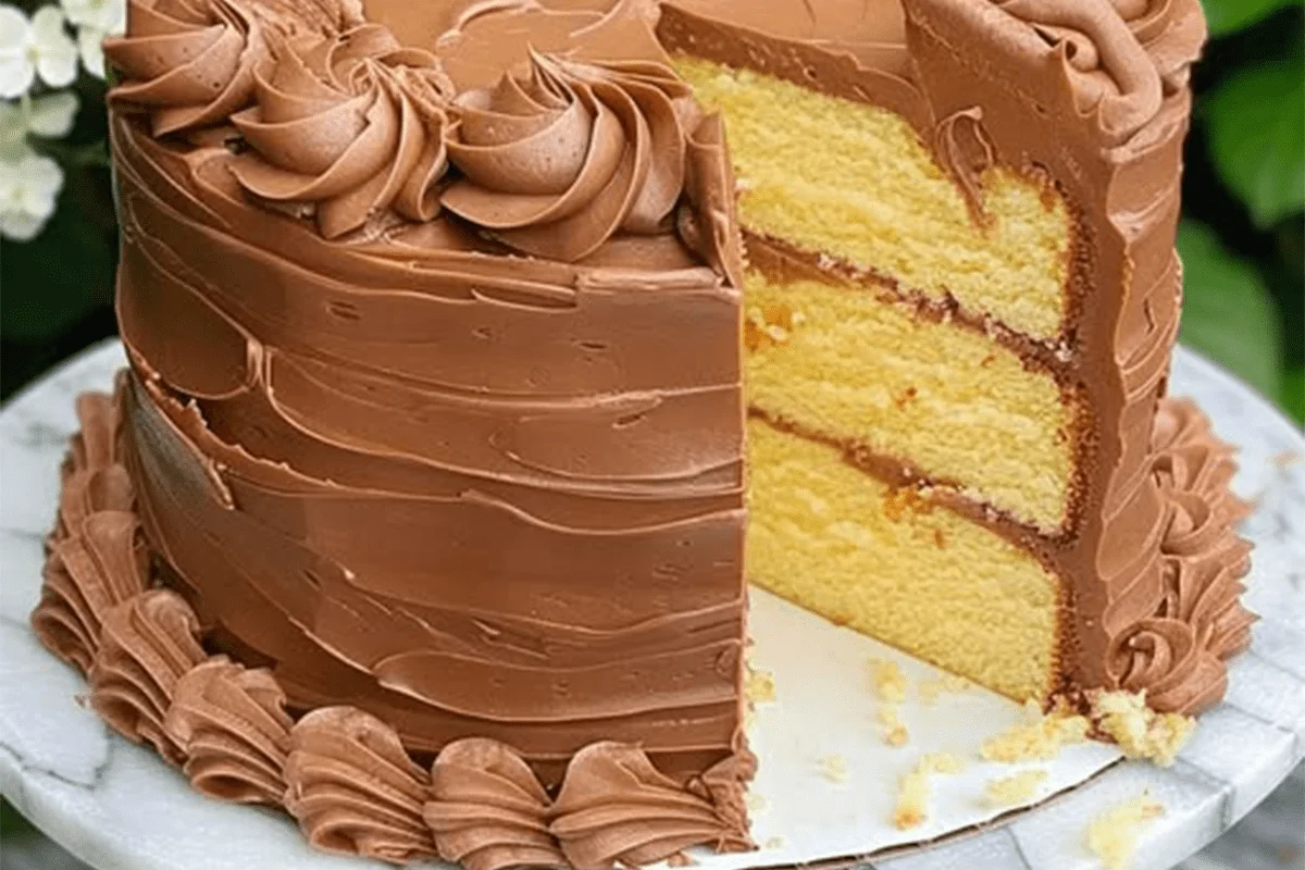 Yellow Chocolate Velvet Cake