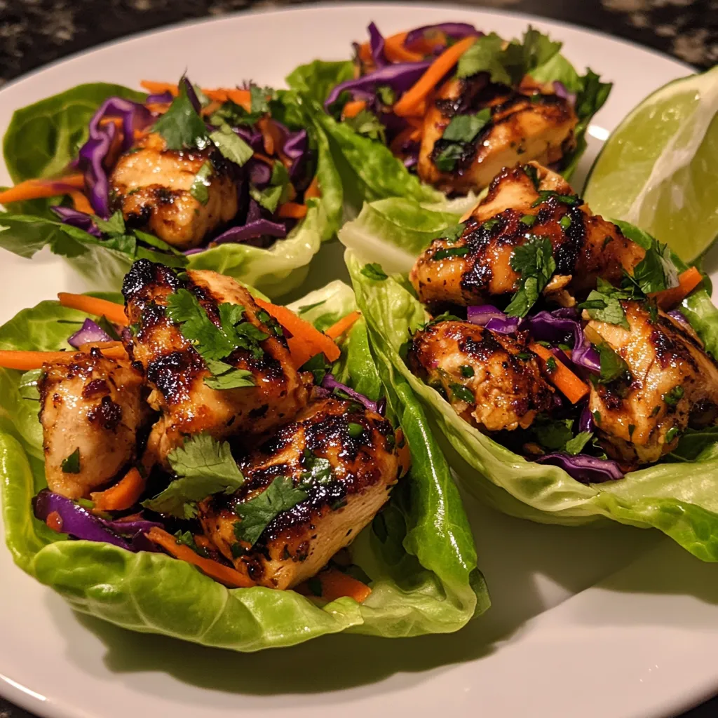 Honey Lime Chicken Lettuce Cups