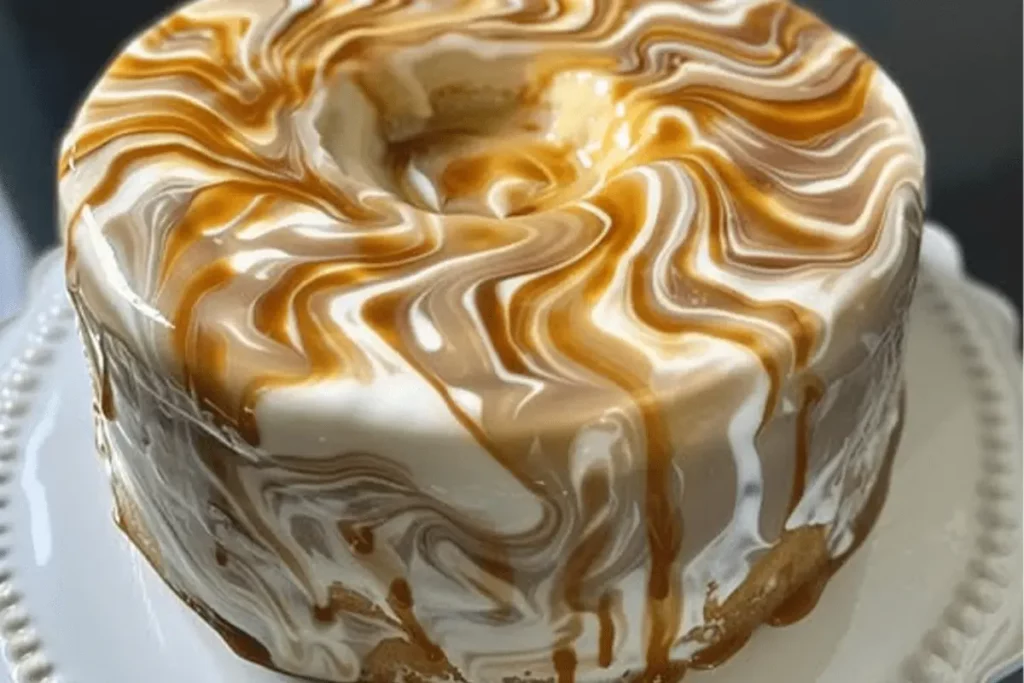 Caramel Cream Cheese Cinnamon Roll Pound Cake