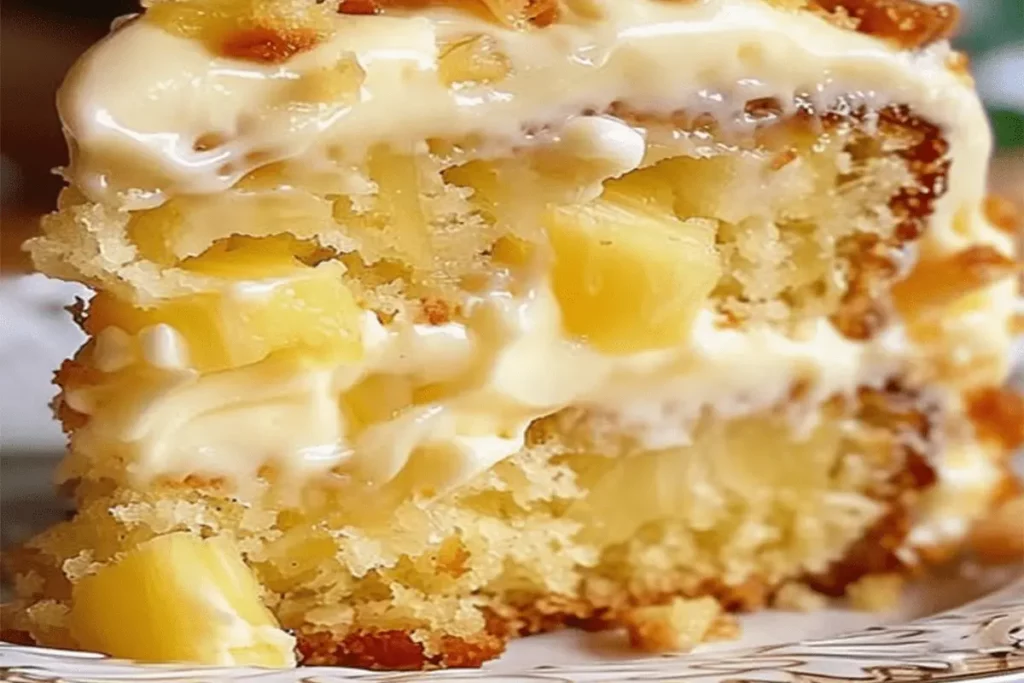 Hawaiian Pineapple Cake with Cream Cheese Frosting